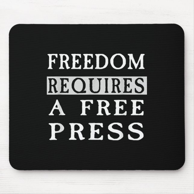 Mousepad Liberdade Requer Uma Camisa De Foto De Imprensa Li (Frente)