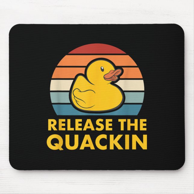 Mousepad Libere A Acc Duck Ducking Da Borracha De Quackin (Frente)