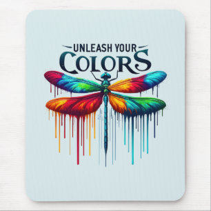 Mousepad Libere suas cores - Dragonfly artística