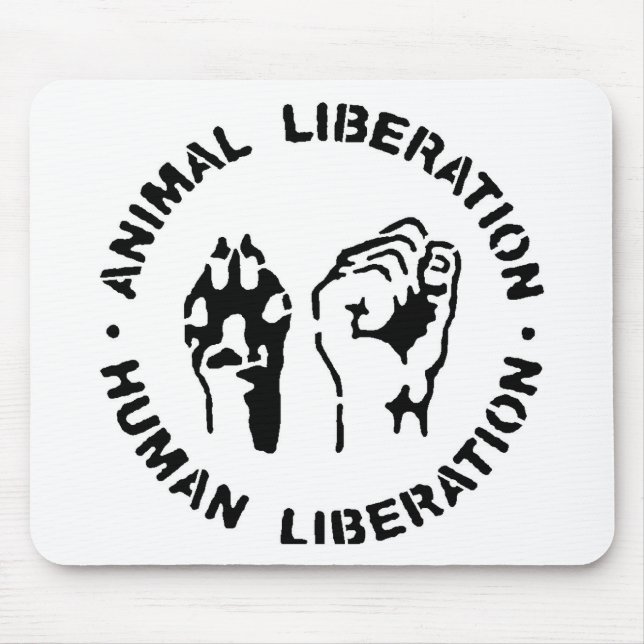 Mousepad Libertação animal - libertação humana (Frente)