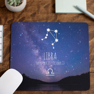 Mousepad Libra Constelação Zodiac Personalizada