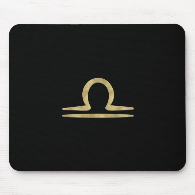 Mousepad LIBRA Dourada setembro outubro Astrologia de anive (Frente)