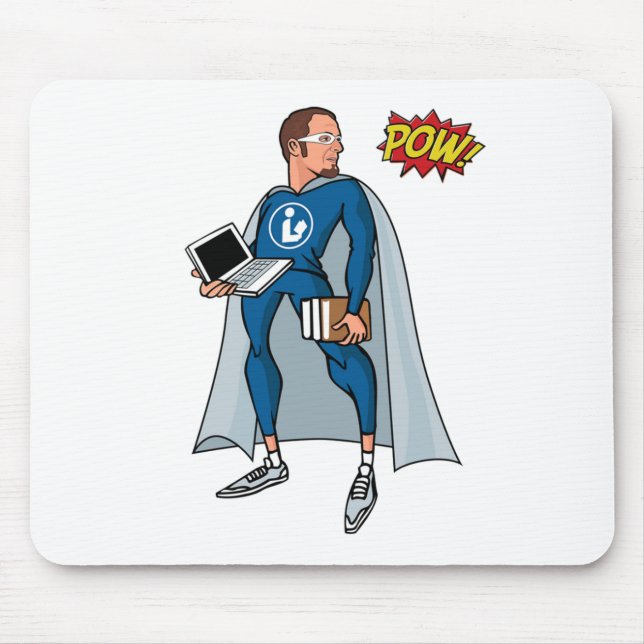 Mousepad Libraryman com PRISIONEIRO DE GUERRA! (Frente)