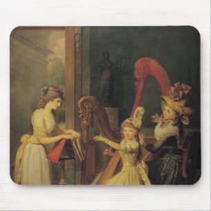 Mousepad Lição da harpa dada pela senhora de Genlis