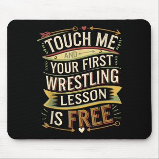 Mousepad Lição de Luta Livre Retro Divertida É Piadas Sarcá