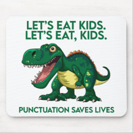 Mousepad Lição Gramática de Dinossauro Engraçado