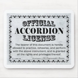 Mousepad Licença Acordeão