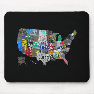 Mousepad Licença de Bandeira dos Estados Unidos norte-ameri