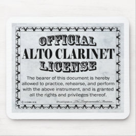 Mousepad Licença do Alto Clarinet