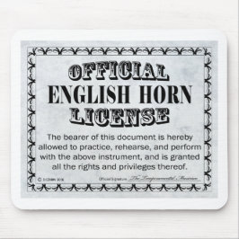 Mousepad Licença Inglesa Horn