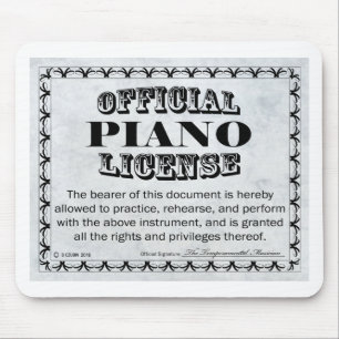 Mousepad Licença Piano
