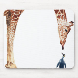 Mousepad "Licker com aguarela do girafa do pinguim"