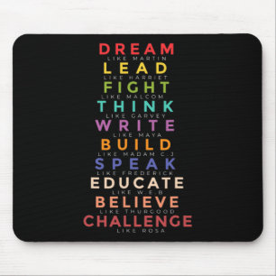 Mousepad Líder Negro Sonha Como Líderes Ensinam Historiador