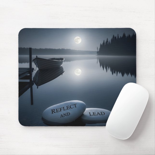 Mousepad Liderança Consciente Paisagem Noturna Serena (Com mouse)