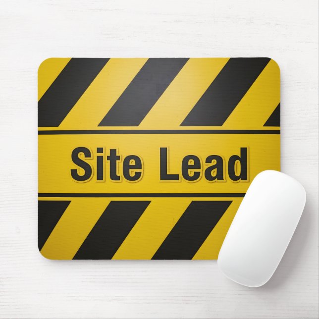 Mousepad Liderança de Site Faixa de Perigo de Construção (Com mouse)