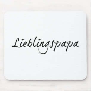 Mousepad Lieblingspapa - Schwarzer Schriftzug 00001