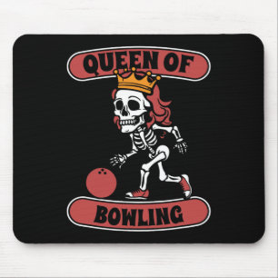 Mousepad Liga da Equipe de Esqueleto da boliche - Rainha do