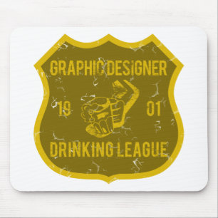 Mousepad Liga do bebendo do designer gráfico