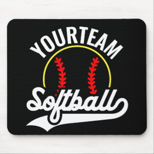 Mousepad Liga Personalizada do ADD do Jogador do Softball T