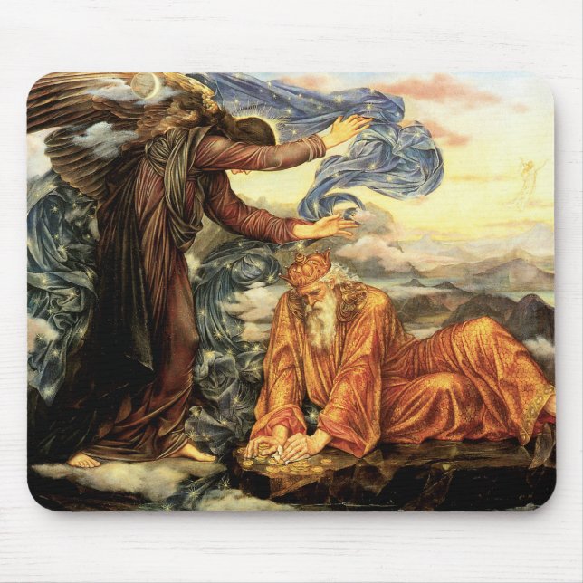 Mousepad Ligado à Terra por Evelyn De Morgan, Arte Vitorian (Frente)
