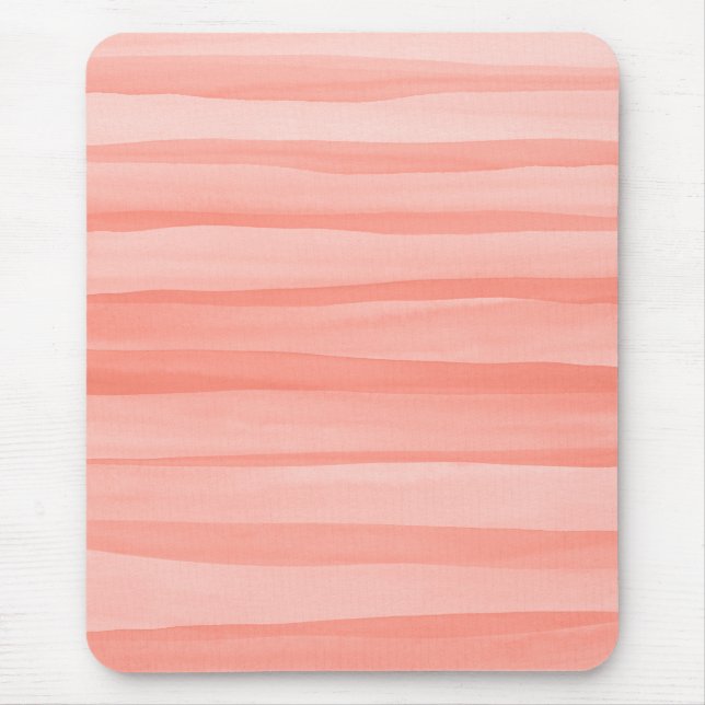 Mousepad Light Peach Watercolor Lines Pattern (Frente)