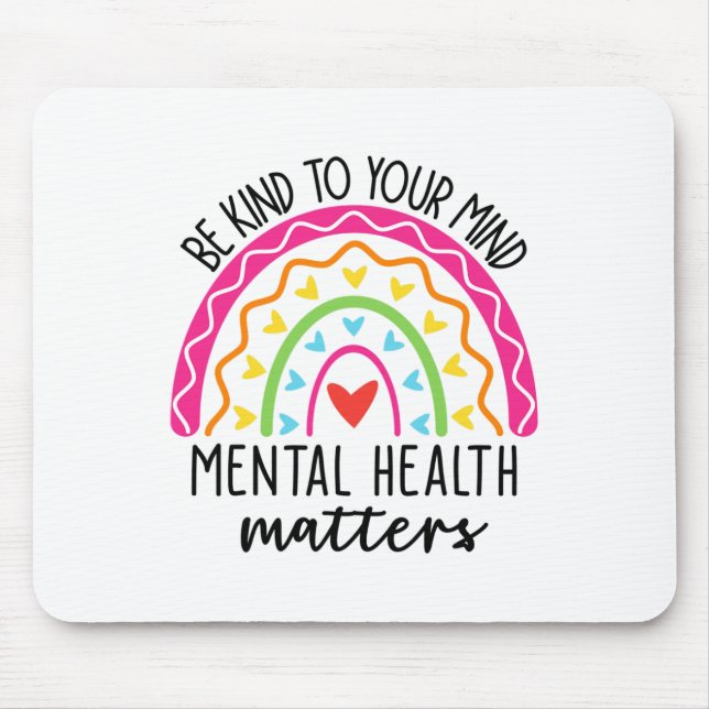 Mousepad Ligue Para Sua Mente Leopardo Rainbow Mental Healt (Frente)