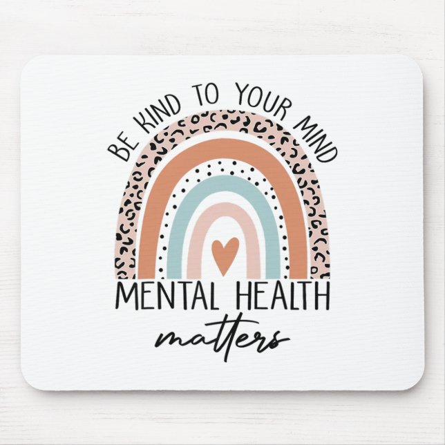 Mousepad Ligue-Se À Sua Mente Problemas De Saúde Mental Con (Frente)