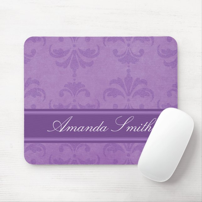 Mousepad Lilac Damask (Com mouse)