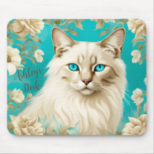 Mousepad Lilac Lynx Point Retrato Siamês personalizado