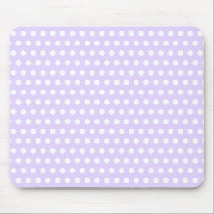 Mousepad Lilás Claro com Bolinhas Brancas