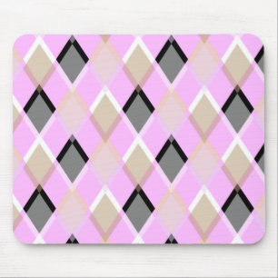 Mousepad Lilás exterior de travesseiro de padrão de diamant