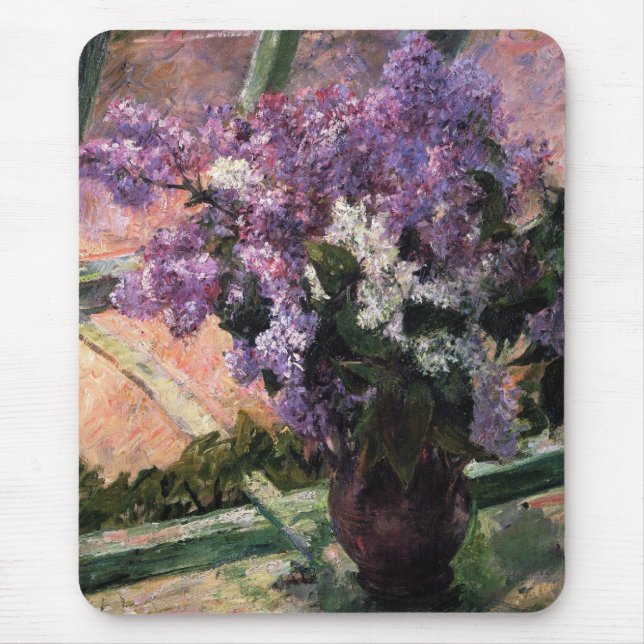 Mousepad Lilases Em Uma Janela (Frente)