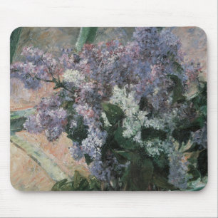 Mousepad Lilases numa Janela por Mary Cassatt, Arte Antiga