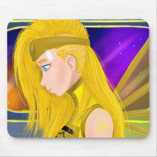Mousepad Lilin OC - Anjo ciborgue - Arte inspirada no Stars