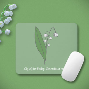 Mousepad Lily Botânica da Flor Pastel do Vale