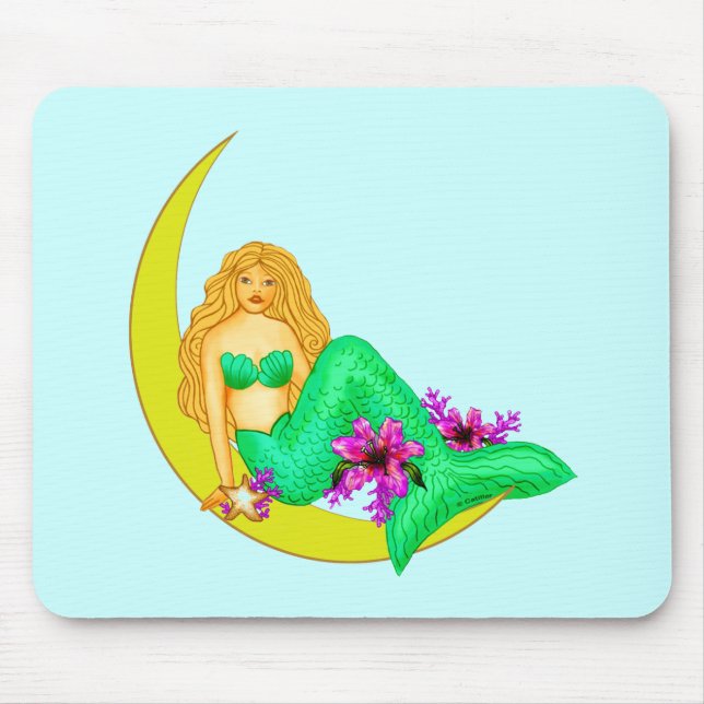 Mousepad Lily Moon Mermaid tapete de rato (Frente)