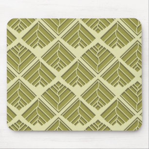 Mousepad Limão Dourado Padrão Folha Quadrado