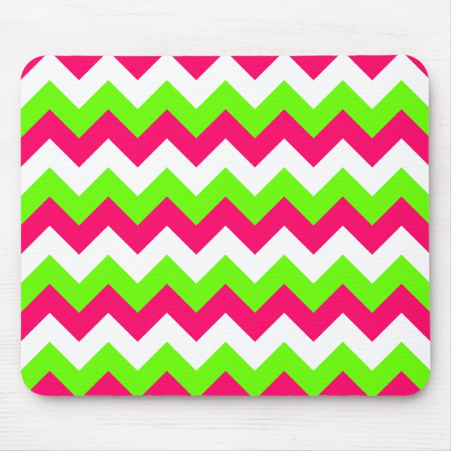 Mousepad Limão rosa e Zigzag branco (Frente)