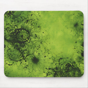 Mousepad Lime Green Grunge com Acentos Pretos