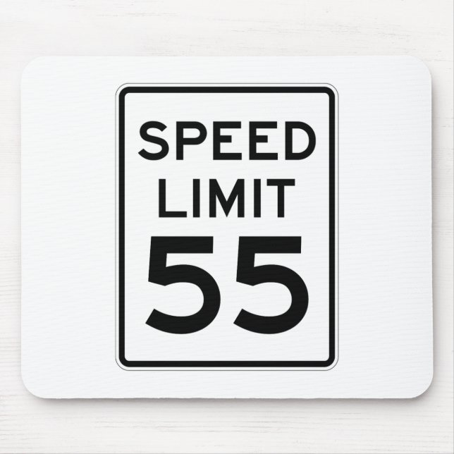 Mousepad Limite de velocidade sinal de 55 MPH (Frente)
