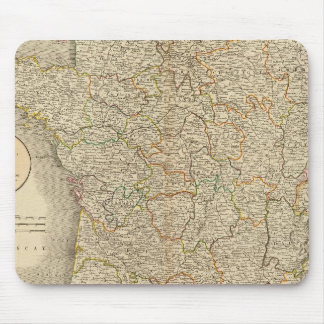 Mousepad Limites Provinciais da França (Frente)