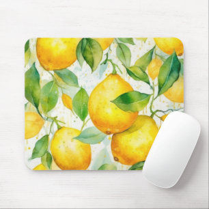 Mousepad LIMÕES DE Aquarela AMARELOS PENDURADOS EM UMA ÁRVO