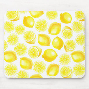 Mousepad Limões de aquarela design