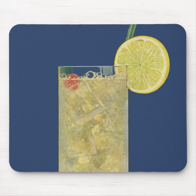 Mousepad Limonada ou Refrigerante de Frutas Vintage, Bebida (Frente)