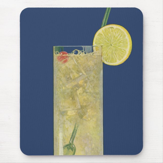 Mousepad Limonada ou Refrigerante de Frutas Vintage, Bebida (Frente)