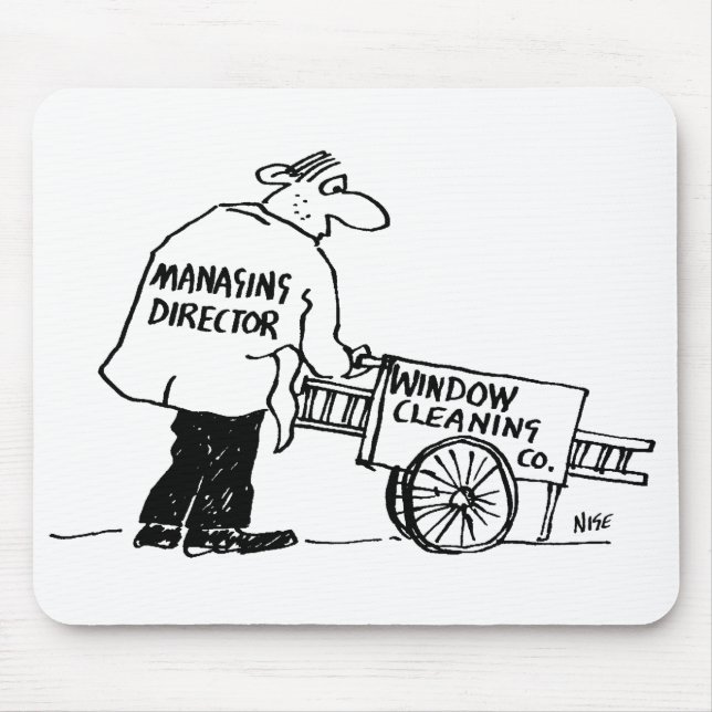 Mousepad Limpa-janelas com Carrinho de Limpeza de Janelas (Frente)