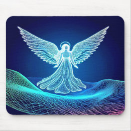 Mousepad Linda Almofada de Rato de Computador Anjo Neon Bra