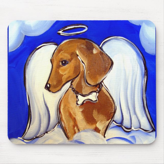 Mousepad "Linda Angel Dachshund MousePads" (Frente)