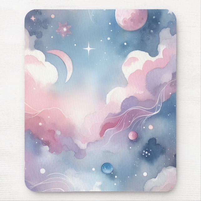 Mousepad Linda Aquarela Celestial (Frente)