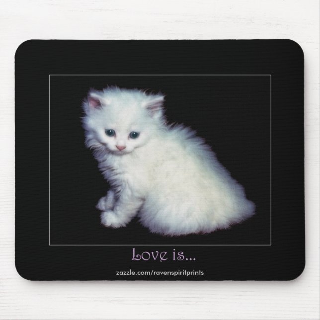 Mousepad Linda Arte Branca de Kitten (Frente)